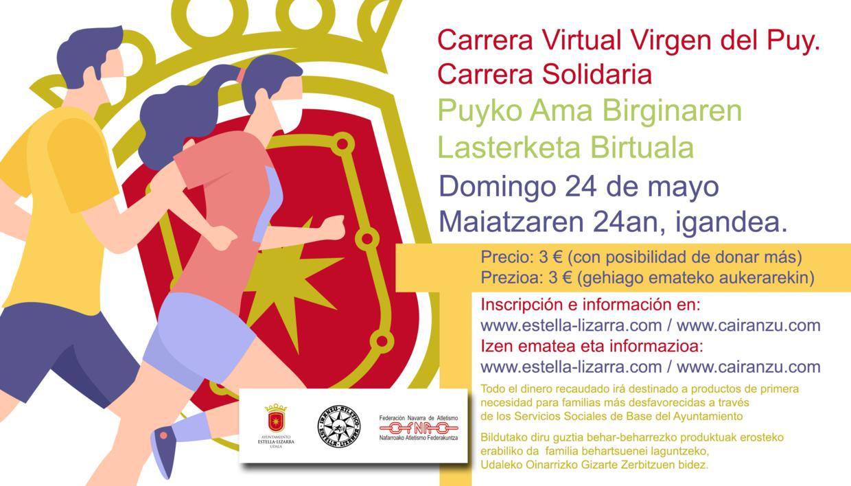 Carrera virtual virgen del puy. Carrera solidaria.